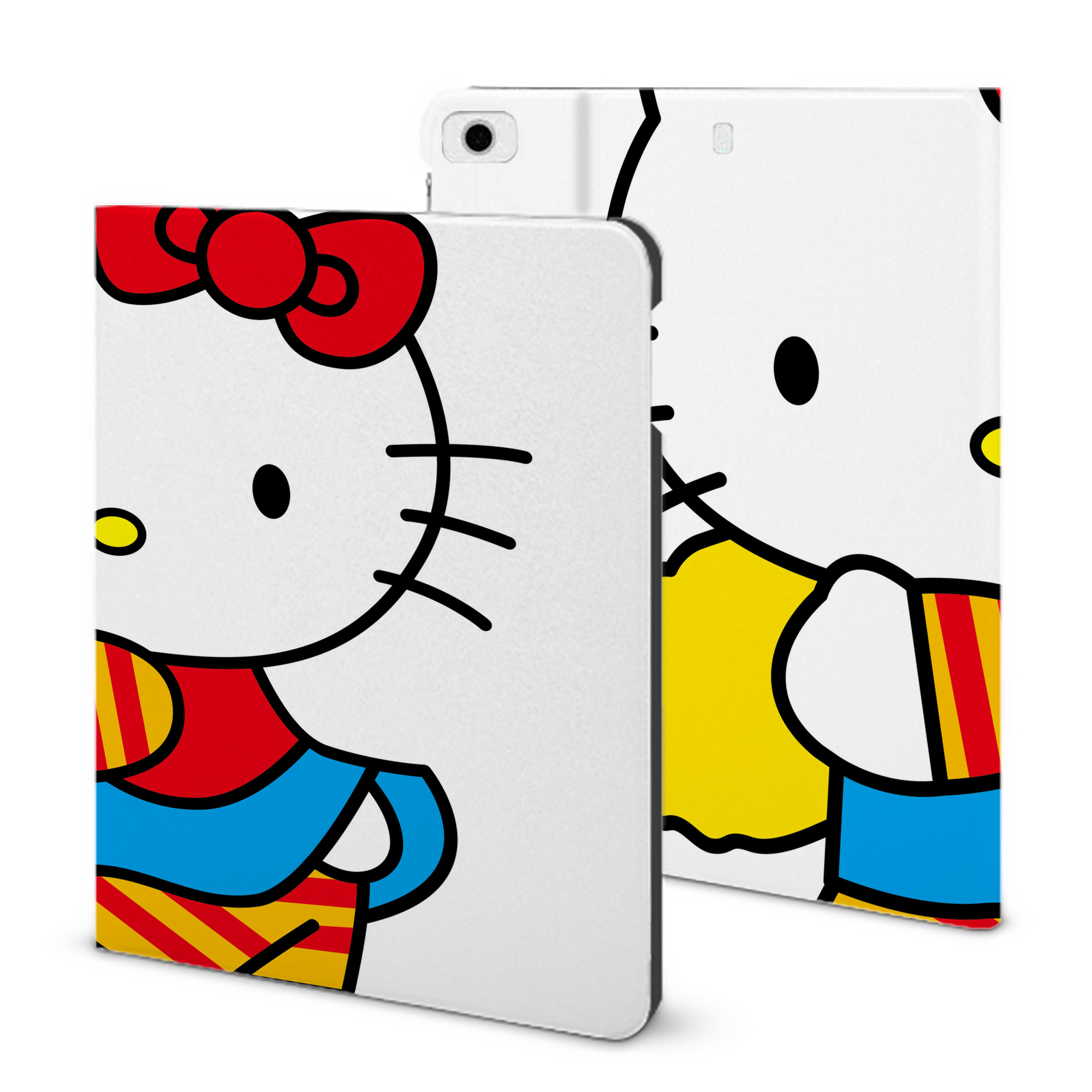 （画像用） Hello Kitty ハローキティ IPad ケース ブック型 PUレザー TPU 耐衝撃 軽量 薄型 ペン収納なし 全面保護 IPad 各モデル対応